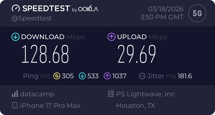 surfshark连接美国休斯顿节点测速
