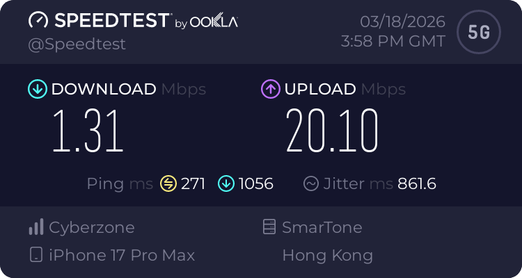 surfshark连接香港节点测速